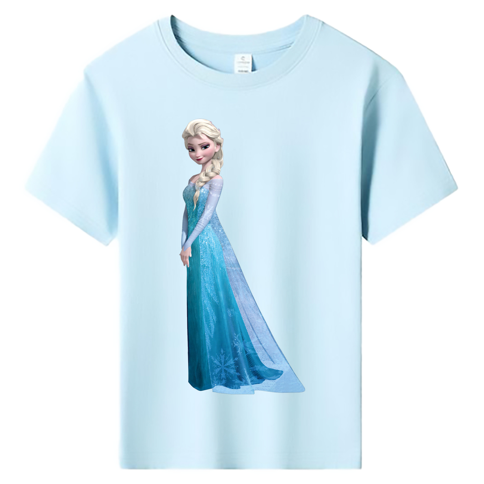 （画像用） アナと雪の女王 アンナ エルサ Frozen Anna Elsa 綿100％キッズTシャツ（フロントプリント）